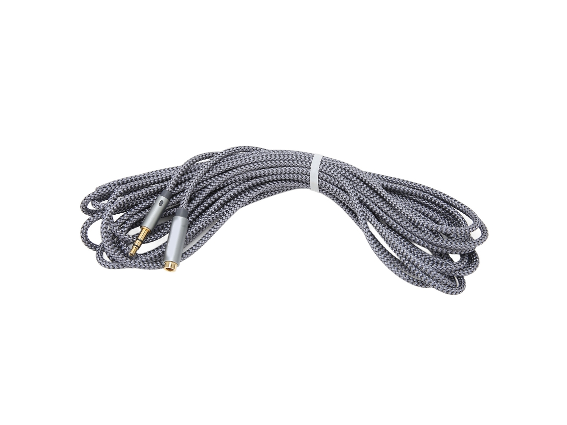 Cable De Extensión Para Auriculares De Nailon De 3,5 Mm Macho A Hembra, 5 M/16,4 Pies, Con Conector Dorado.