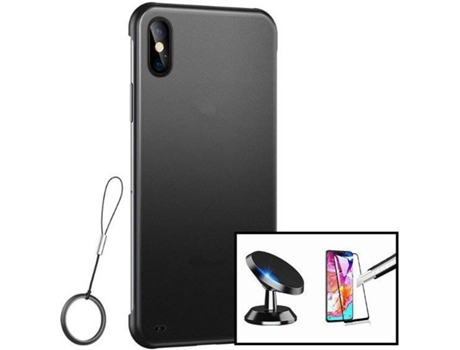 Kit Protector de Cristal Templado 5D Full Cover, Funda Invisible Bumper y Soporte Magnético de Coche Xiaomi Redmi 9A Sport PHONECARE Transparente N...