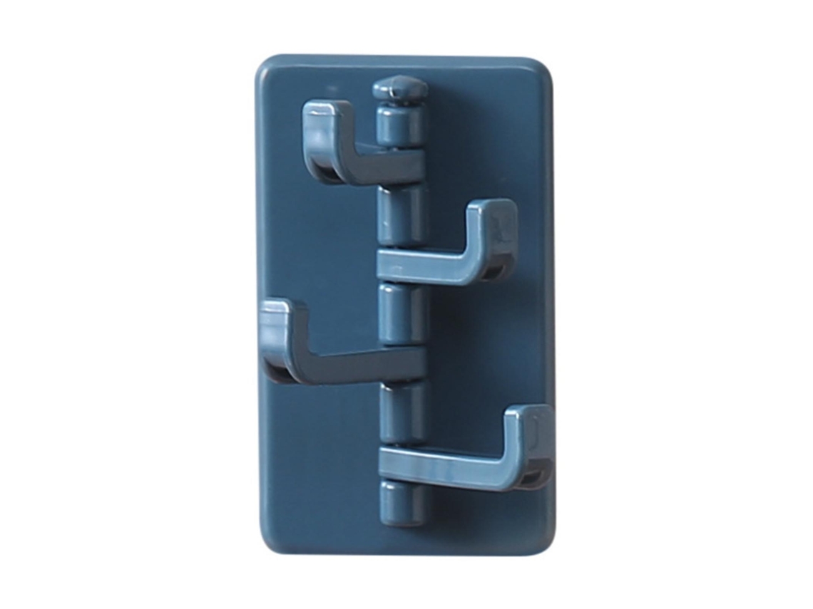 Ganchos De Pared Adhesivos Fuertes, Multiusos, Sin Clavos, Para Cocina, Baño Y Dormitorio, Azul Oscuro.
