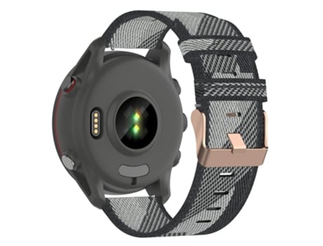 Correa de nailon 20mm con hebilla para Garmin Venu Sq/Venu 2 Plus/Huawei Watch GT 2 42mm/GT 3 Pro 43mm - raya gris