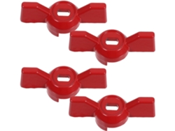 4 Manijas De Válvula De Bola De Aluminio Para Grifo, Color Rojo, De Fácil Instalación.
