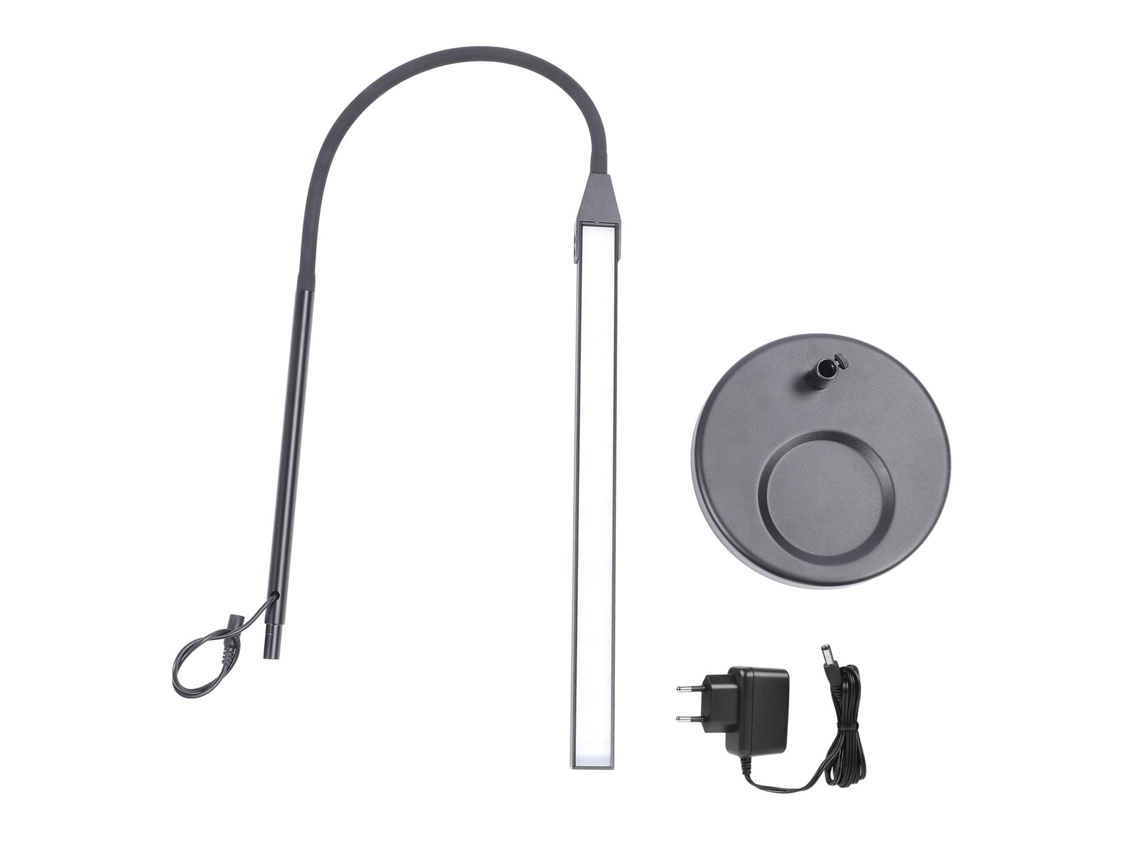 Lámpara De Mesa Led Plegable Con Regulador De Intensidad Continuo, 3 Temperaturas De Color (3000k-6000k), Flexible, Base Pesada, Protección Ocular, Enchufe Europeo.