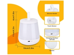 Lámpara táctil LED portátil de noche con puerto de carga USB rápido, luz blanca cálida regulable de 5 niveles y RGB Vledary