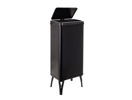 Cubo de Basura Inteligente de 60L WELLHOME con Apertura Automática y Contacto Manual, Negro, 35,5x26x95,5cm
