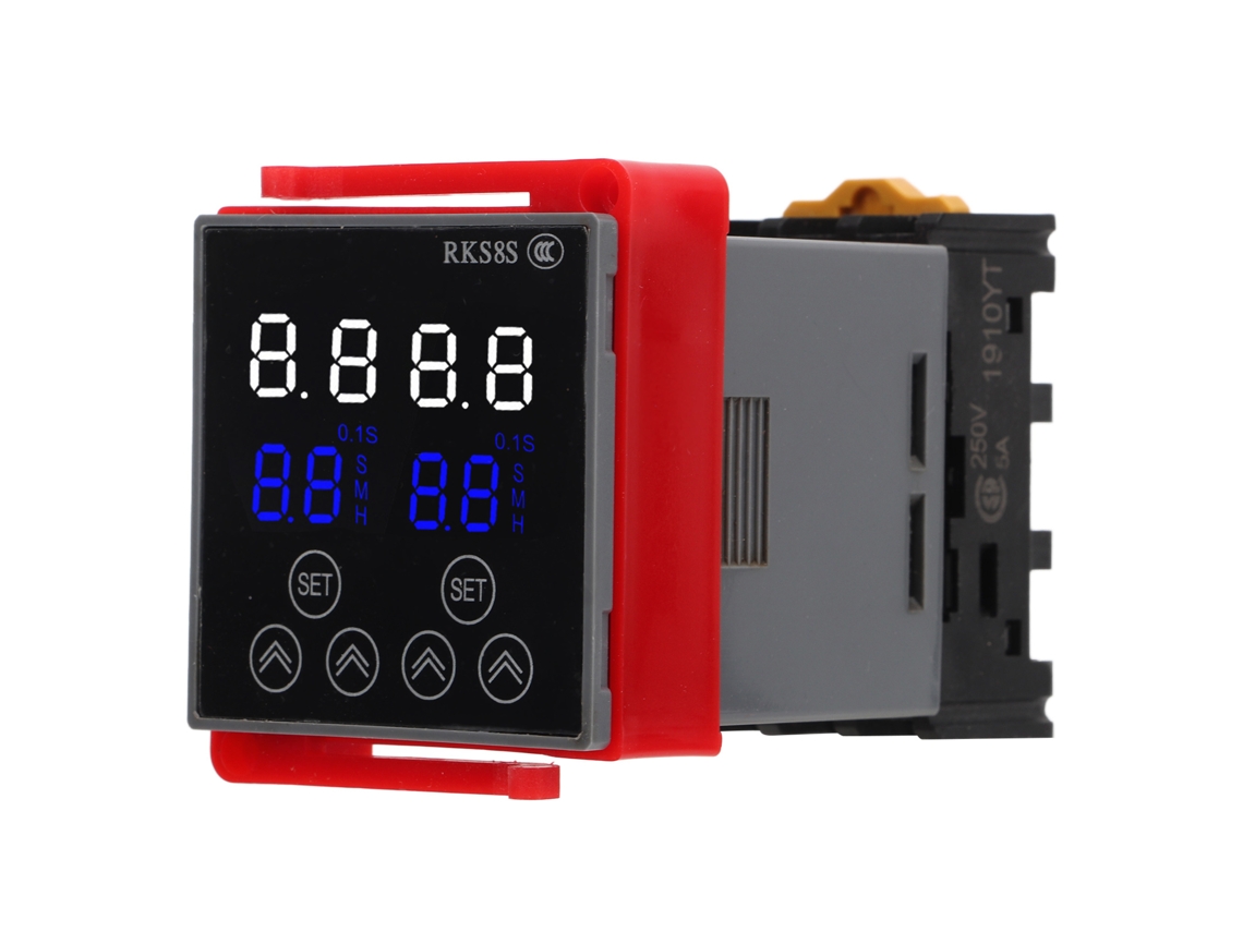 Relé Temporizador Con Pantalla Lcd Multifuncional, Carcasa De Pp Ignífuga Para Equipos De Automatización, 12 V Cc