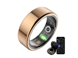 Anillo inteligente Ksix Saturn, talla XXS, batería de 3 días, actividad y salud, monitor de sueño, 5 ATM, dorado