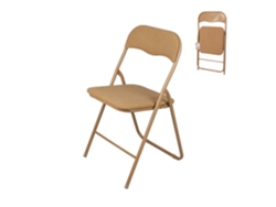 Cadeira Dobrável Tecido Waffle Camel (45x44x80 Cm)
