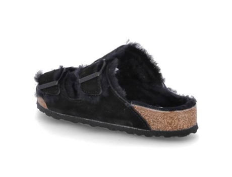 Chanclas de Mujer BIRKENSTOCK Arizona Fur Negro (36)