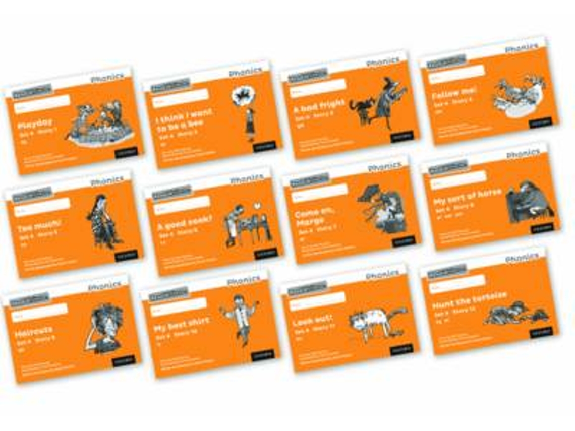 Libro Read Write Inc. Phonics Black and White Orange Set 4 Storybooks Mixed Pack of 12 de Gill Munton (Inglés)