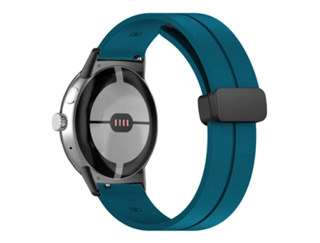 Correa de Silicona hebilla magnética para Google Pixel Watch - hebilla negra/cian roca