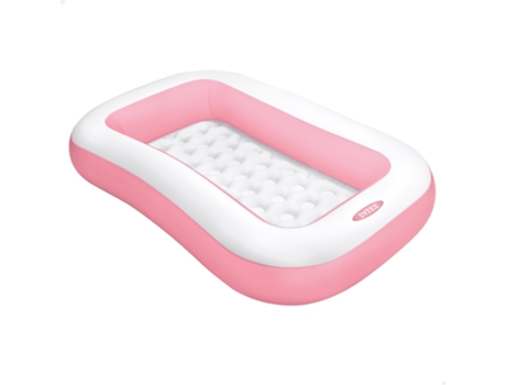 Piscina Hinchable Para Niños Rosa con Suelo Acolchado 166X100X25 Cm INTEX