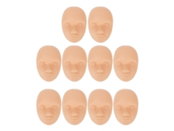 10 Cabezas De Práctica De Piel Sintética De Silicona Suave 3d Para Tatuajes, Ideales Para Principiantes En Microblading De Cejas, Delineador De Ojos Y Labios.