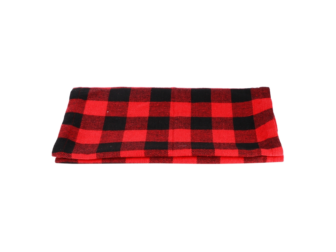 Repisa de mesa cuadrada roja y negra de 39x175cm para la decoración de la fiesta de Nochevieja en casa.