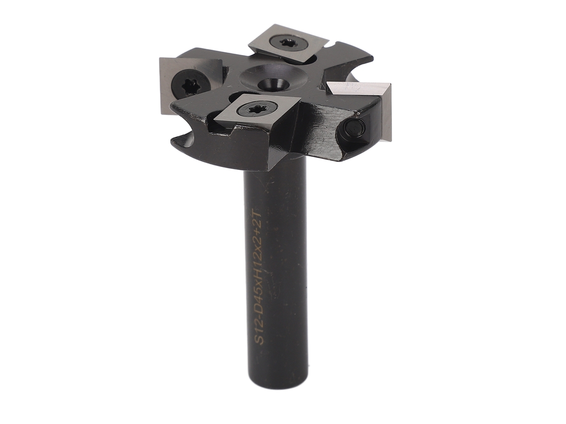 Broca De Fresadora De Nivelación De Tablero De Sacrificio De 12 Mm Con 4 Cuchillas Indexables, Diámetro De Corte De 1 3/4 Pulgadas