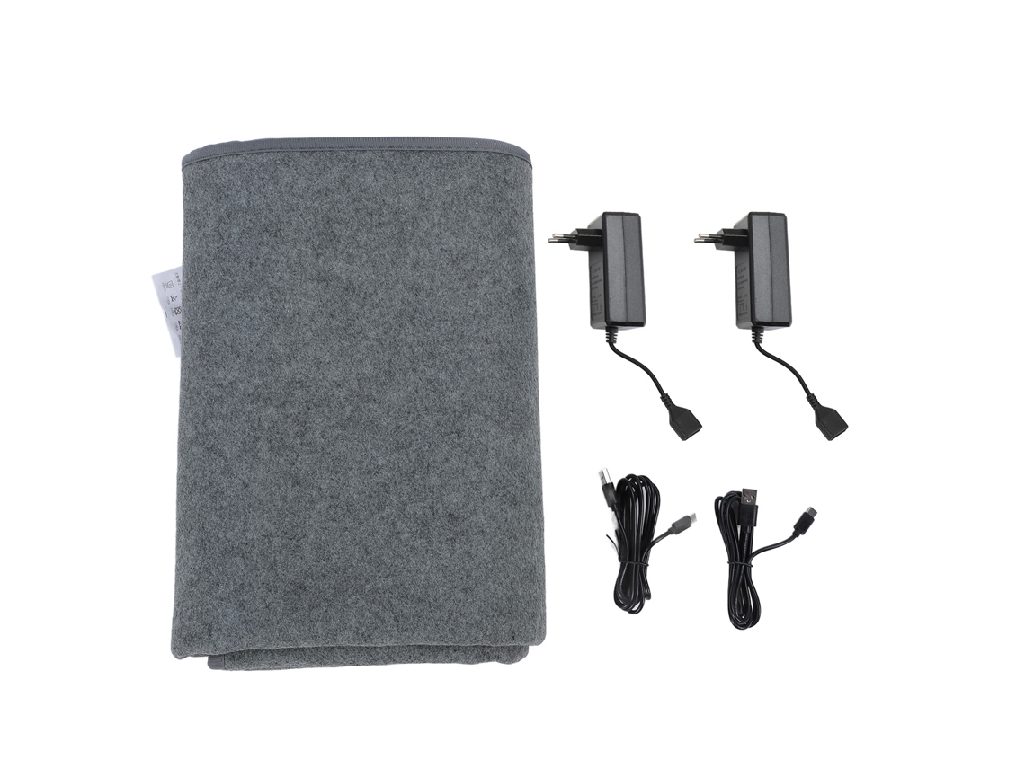 Manta Eléctrica Calefactable De 160x150 Cm Con Doble Control, 3 Niveles De Calor, Apagado Automático, Lavable Y Enchufe Europeo.