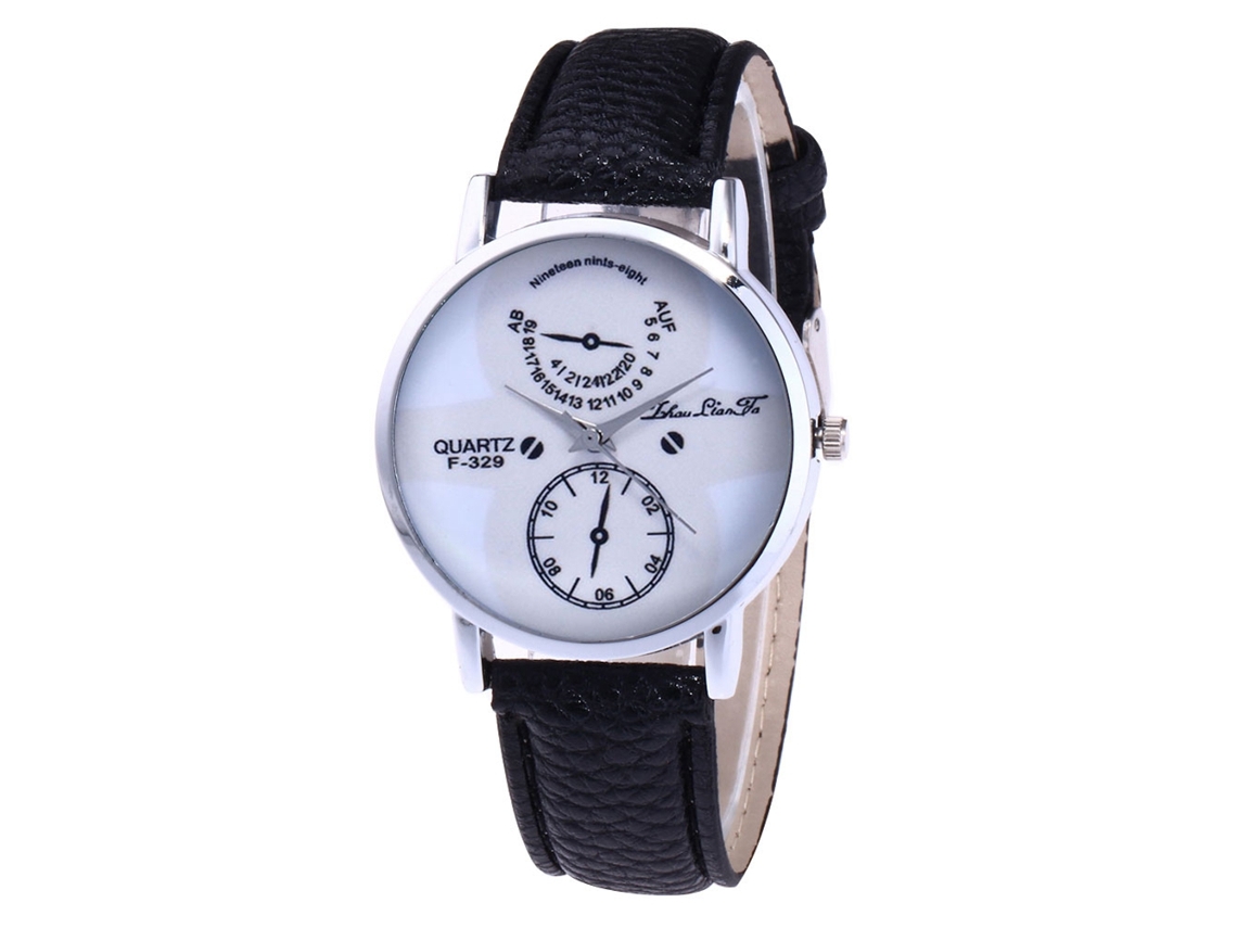 Reloj De Pulsera De Aleación Con Dial Redondo Analógico De Cuarzo Para Mujer Negro