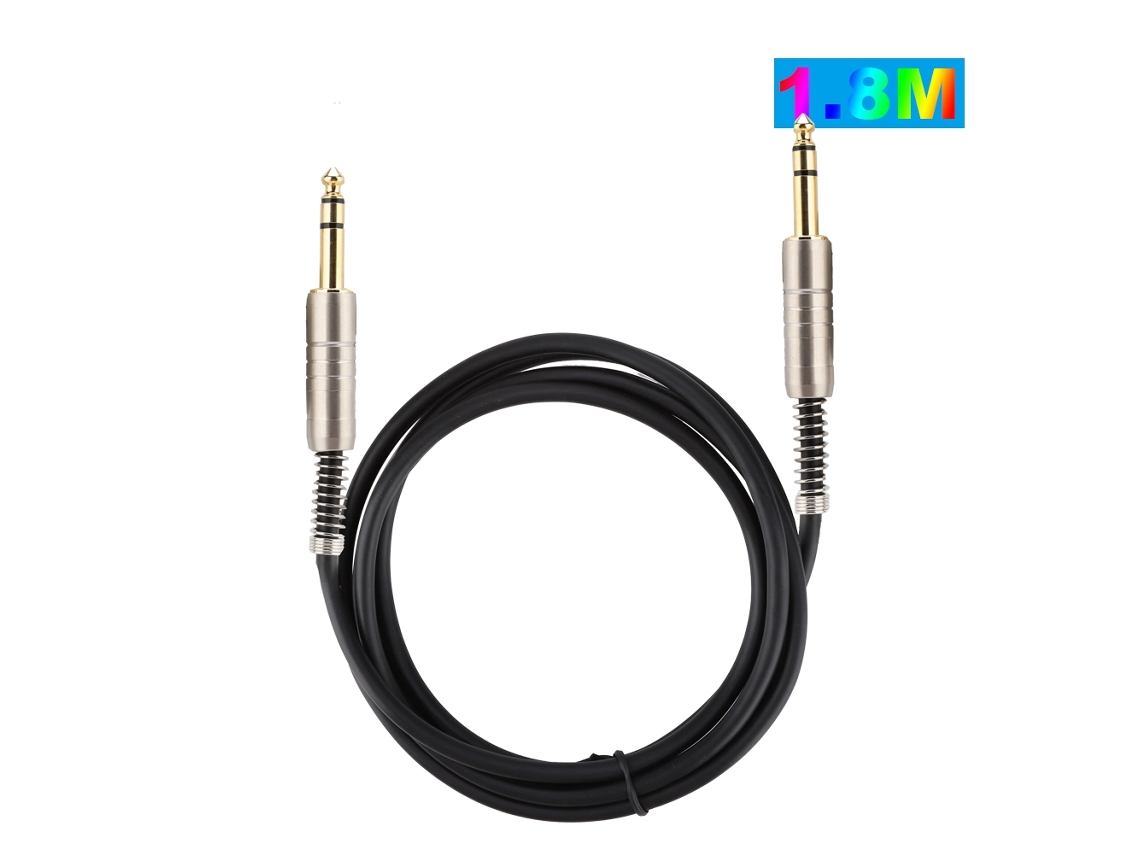 Cable De Audio Estéreo (conector Chapado En Oro 1,8 Metros) Cable De Audio Estéreo Con Conector De 6,35 Mm Chapado En Oro (1,8 Metros)