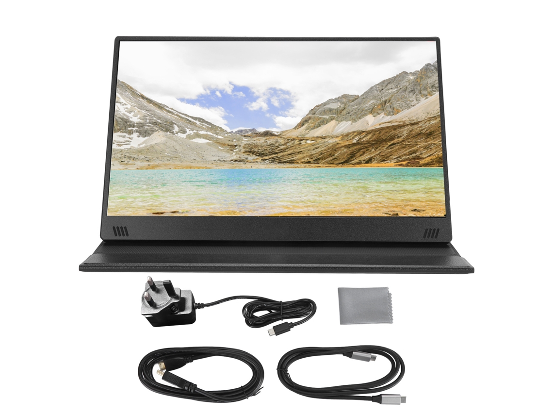 Monitor De Juegos Portátil Ips De 14 Pulgadas Fhd 1080p Para Portátil 100‑240v Con Enchufe Uk