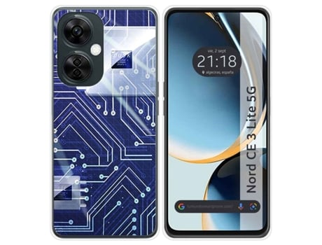 Funda Silicona para Oneplus Nord CE 3 Lite 5G diseño Circuito Dibujos
