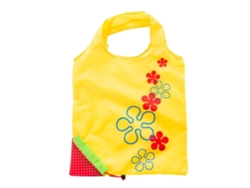 Bolsa de la compra plegable y reutilizable con estampado de fresas. GOKOCO