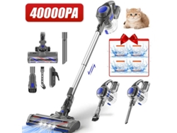 Aspiradora Vertical 40000pa, Batería Extraíble 480w, Autonomía Hasta 50 Min, Depósito 1.6l, Sistema de Filtración 5 en 1 Azul Adormii