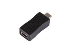 Adaptador De Conector Host Micro Usb Macho A Mini Usb Hembra - Negro