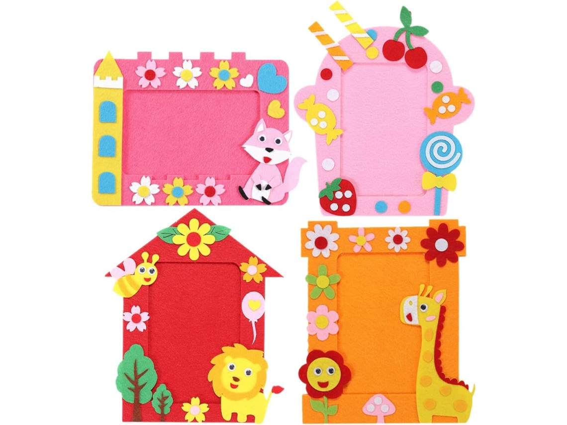 Marcos Fotos Tejida Niños Niñas Juego 4 Piezas Adorable Marco Collage Bricolaje Cultivar Interés Varios
