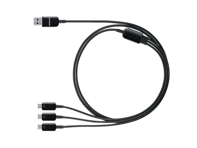 Cargador + Cable Multicarga SAMSUNG Negro (3 MicroUSB)