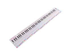 Guía de teclado de piano Teclado de piano Nota 88 Tabla de teclas Guía de aprendizaje portátil a prueba de agua para la práctica de los dedos