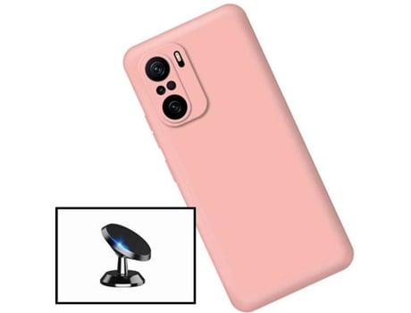 Kit Soporte Magnético + Carcasa Xiaomi Redmi Note 10 PHONECARE Silicona Rosa