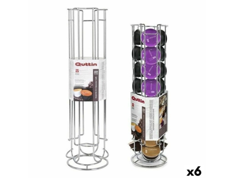 Soporte para 24 Cápsulas de Café QUTTIN GR-48867 12 x 43 cm (6 Unidades)