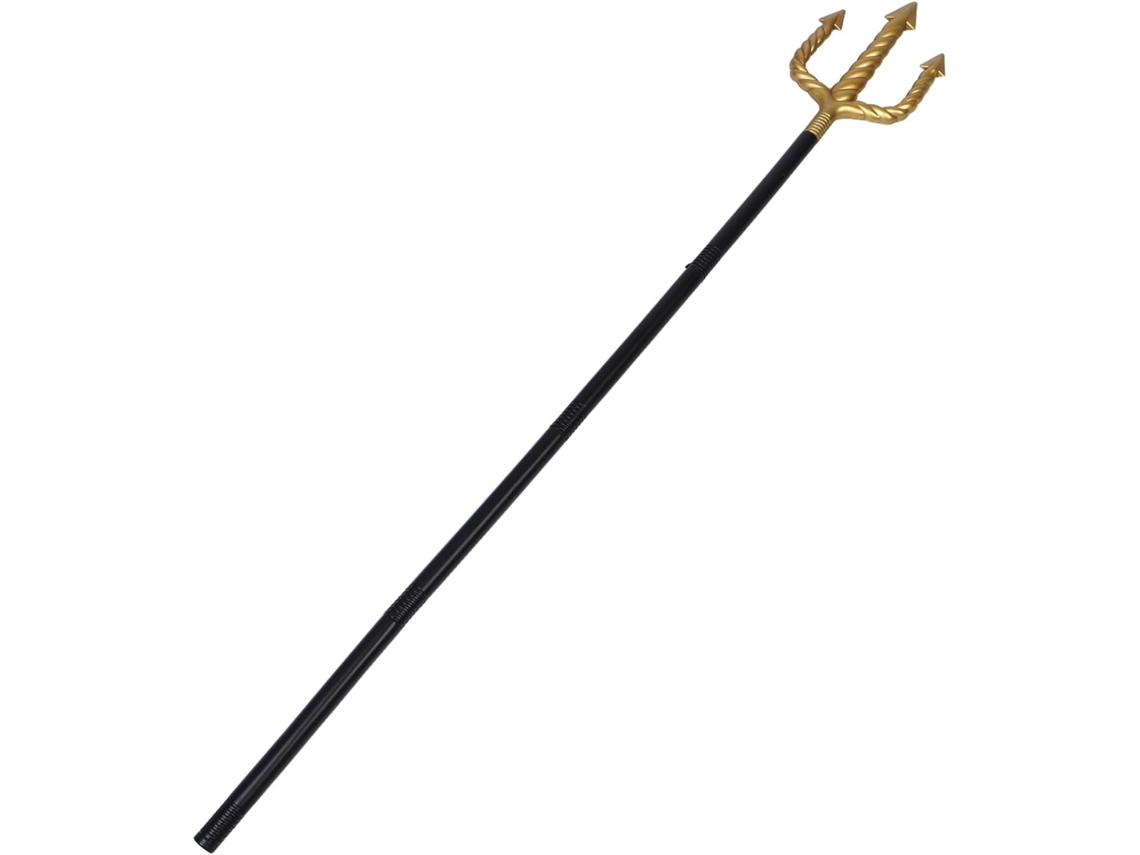 Accesorio De Disfraz De Tridente Dorado Para Halloween, Tenedor De Plástico Malvado Para Cosplay