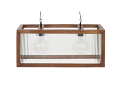 Lámpara de techo BELIANI Penna de Madera de mango Madera clara 65x25x151