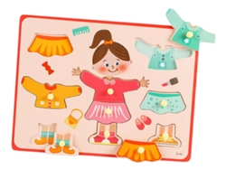 Rompecabezas de vestir Slowmoose para niñas, juguete educativo para niños pequeños