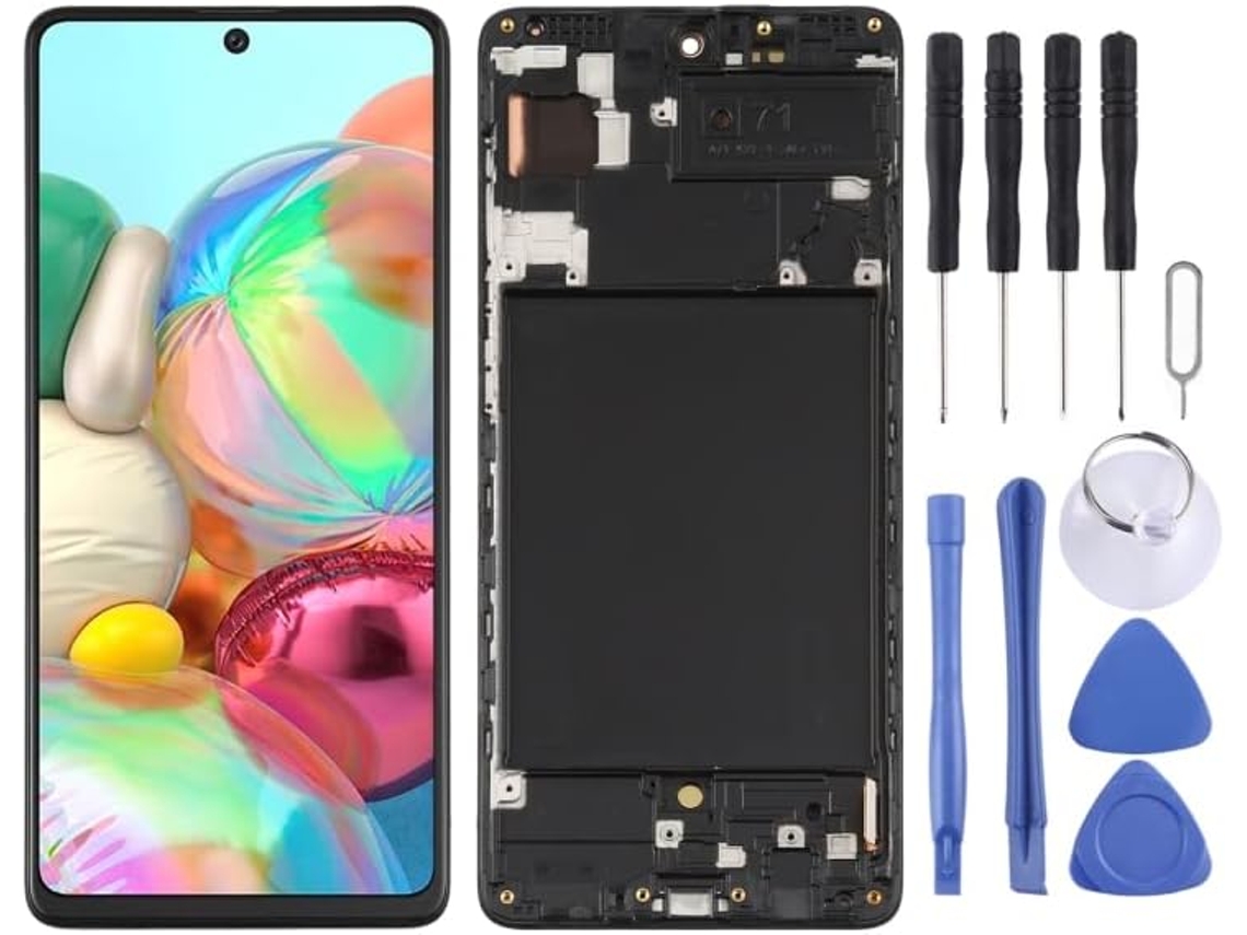 Pieza De Reparación: Pantalla Lcd Para Galaxy A71, Digitalizador, Ensamblaje Completo Con Marco (negro)