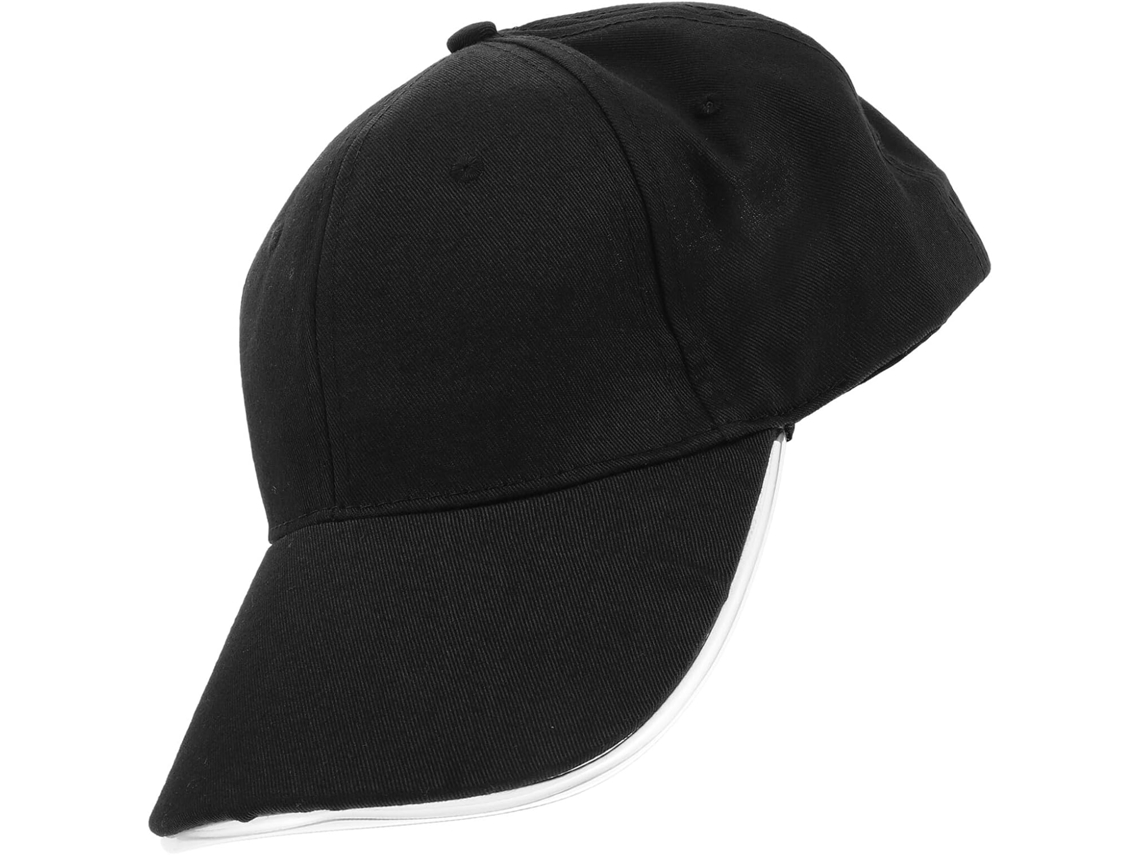 Gorra de béisbol negra con fibra óptica y luz roja, unisex, ideal para fiestas y eventos navideños - Vayotoy