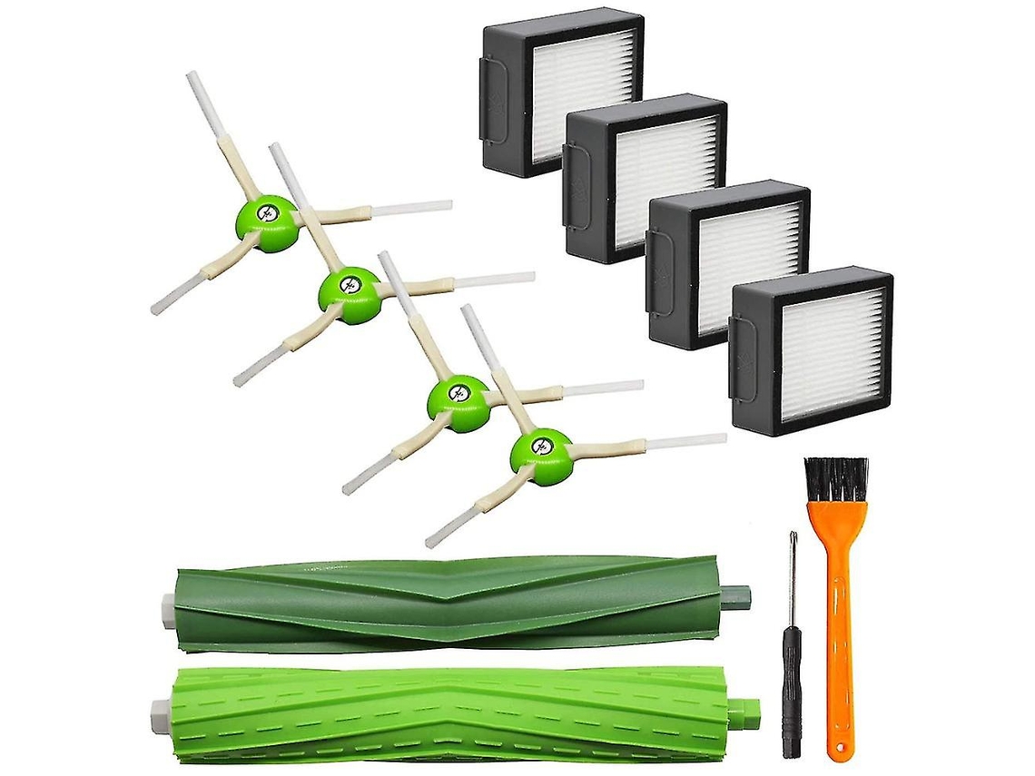 12 piezas para iRobot Roomba I7 E5 E6 I3 Cepillo de Rodillo Filtro y Cepillo Lateral CUICH