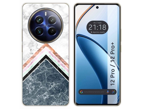 Funda Diseño Mármol para Realme 12 Pro 5G / 12 Pro Plus 5G TUMUNDOSMARTPHONE Silicona Multicolor