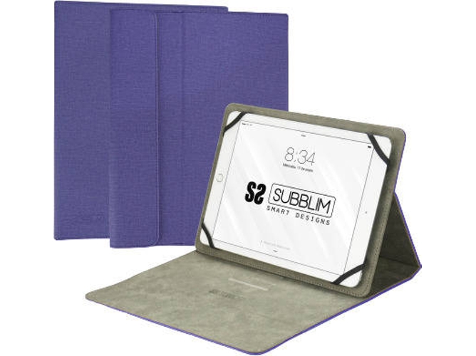 Funda Tablet Universal 10.1'' SUBBLIM CLEVER STAND Morado