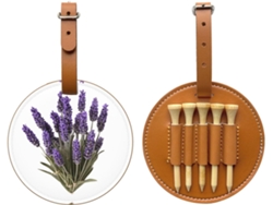 Bolsa para Tees de Golfe Preta e Lavanda Fácil de Transportar e Mais Eficiente para Jogar Golfe.