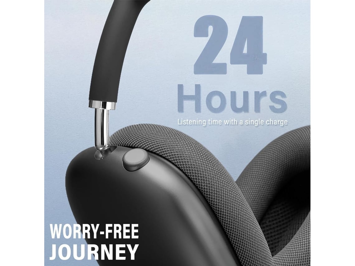 Auriculares Bluetooth con tiempo de reproducción las 24 horas, ANC