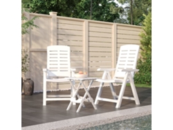 Pcs Conjunto De Jantar Para Jardim Polipropileno Branco Dkd Home Decor
