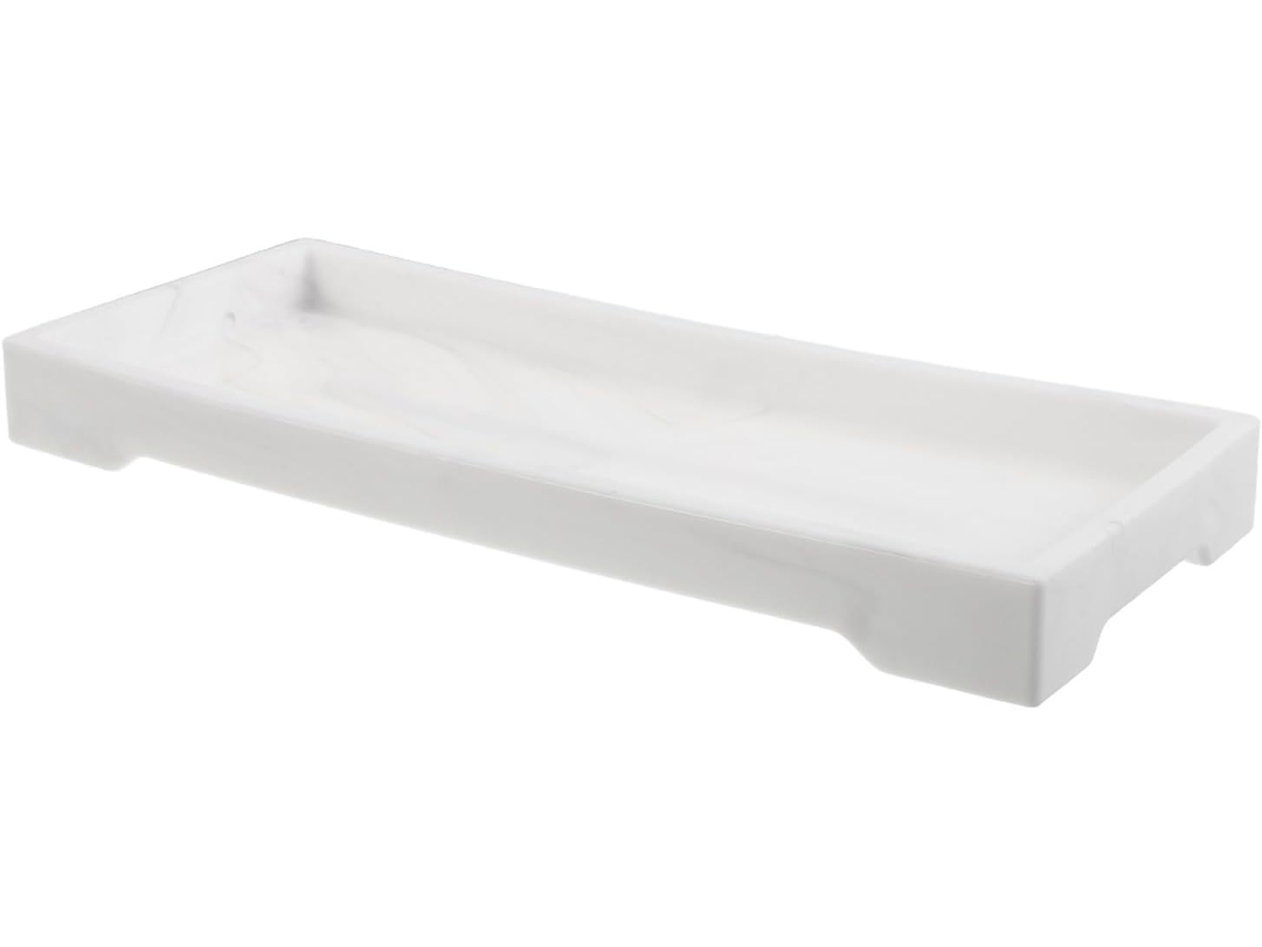 Bandeja Multifuncional Silicona 25 Diseño Mármol Antideslizante Esquinas Optimizadas Organizar Perfumes