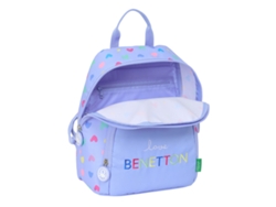 Mochila informal Benetton Lila (poliéster lila de 300 d)