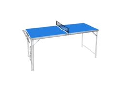 Mesa de ping-pong portátil, diseño plegable, azul marino