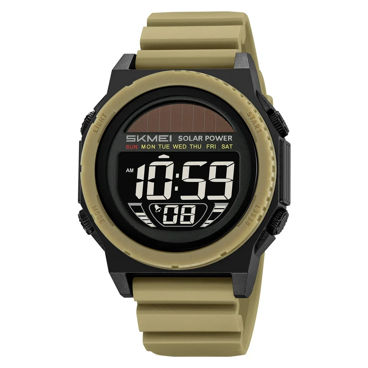 Reloj Cronógrafo Digital Deportivo Electrónico (albaricoque) Moderno E Informal, Resistente Al Agua Hasta 5 Bares.