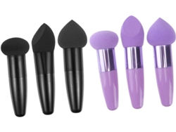 6pièces Lot De Éponges Maquillaje Portátils Accessoires Et Cosmétiques