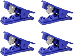 4 Pack Cortador De Mangueras Económico Para Tubos De Caucho Plástico Silicona Pvc Pu Nylon Hasta 12mm Od Azul