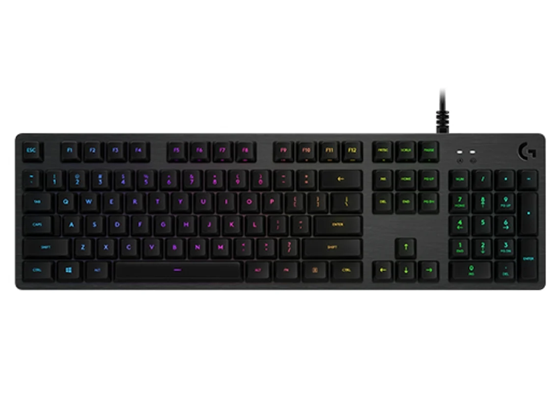 LOGITECH G512 CARBON LIGHTSYNC RGB Mechanical Gaming Keyboard with GX Brown switches teclado USB QWERTY Italiano Carbono