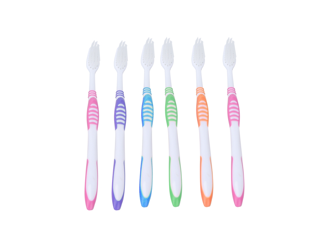 KOFIHETY Cepillo de Dientes Suave 6 Unidades para Hogar Viaje Portátil Eliminación de Sarro y Manchas Limpieza Oral